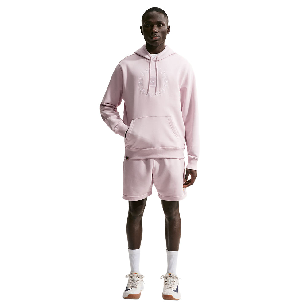 Nike Mens Terry Pullover Hoodie Pullover in Pink Color