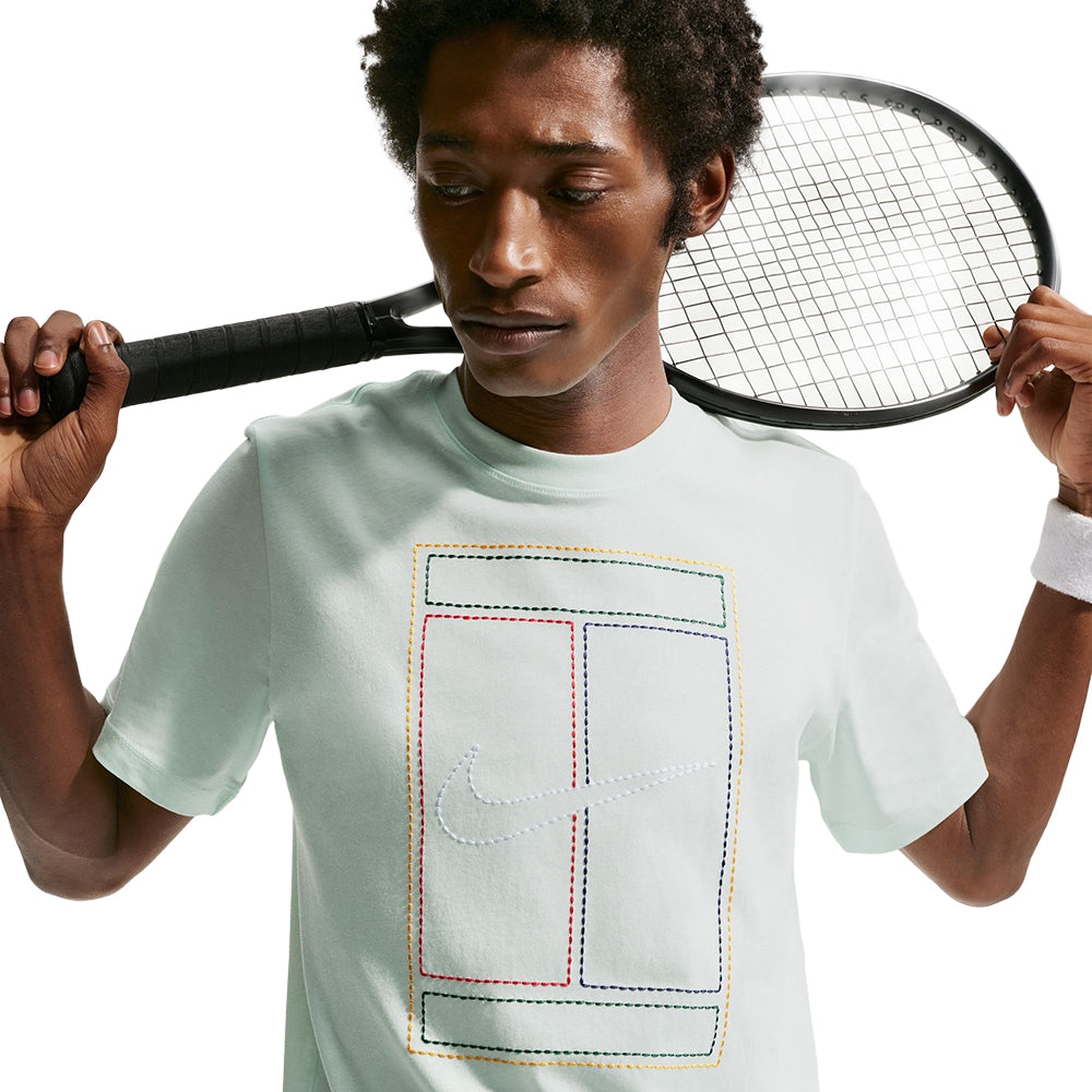 Nike Mens Std Heritage Tee Tops in Green Color