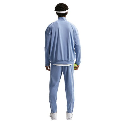 Nike Mens Nikecourt Heritage Track Zip-Ups in Blue Color