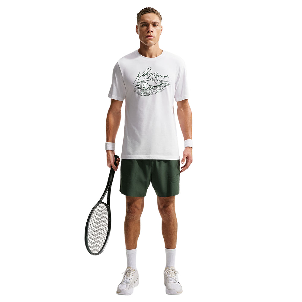 Nike Unisex Nike Tee Wimbledon Tops in White Color