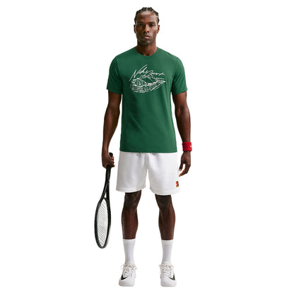 Nike Unisex Nike Tee Wimbledon Tops in Green Color