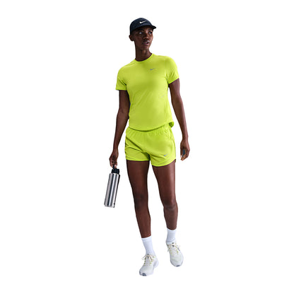 Nike Womens Nk Swift Df short sleeve Top in Yellow Color