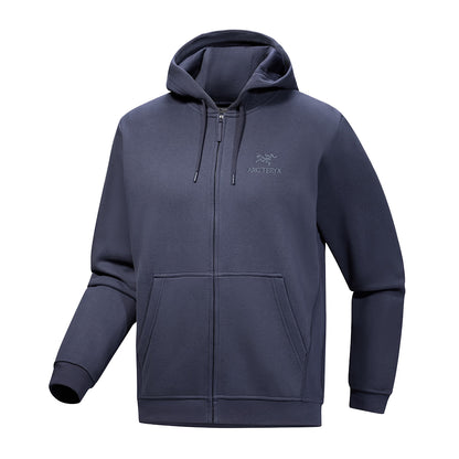 Arc'Teryx Mens Emblem Fleece Full-Zip H Fleece Jackets in Black Color