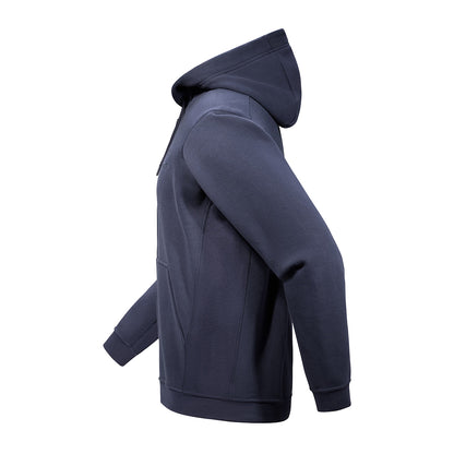 Arc'Teryx Mens Emblem Fleece Full-Zip H Fleece Jackets in Black Color