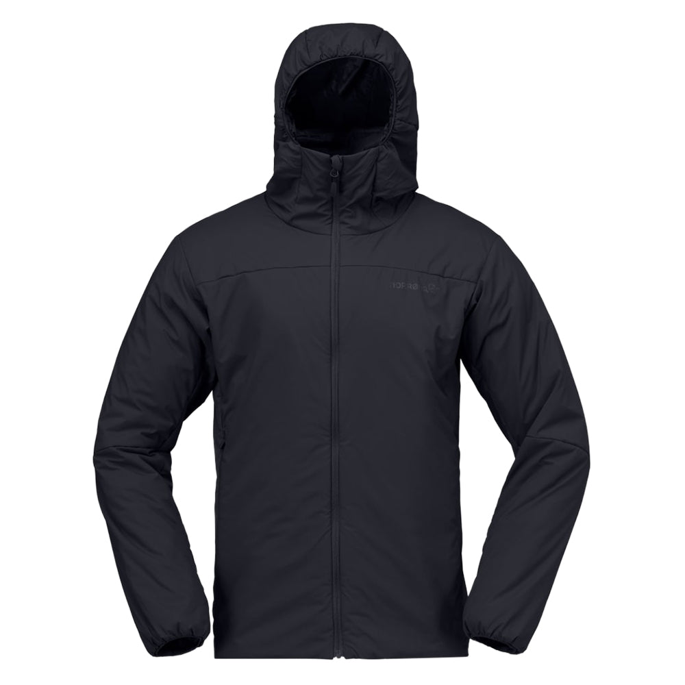 Norrona Mens Thermo Zip Hood M Midlayer in Black Color