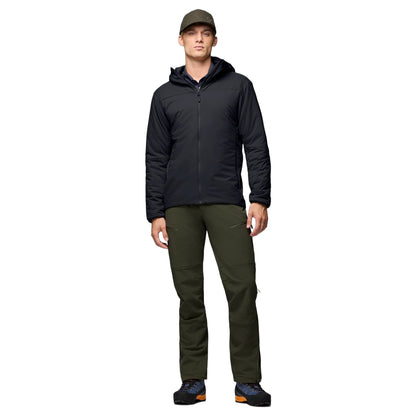 Norrona Mens Thermo Zip Hood M Midlayer in Black Color