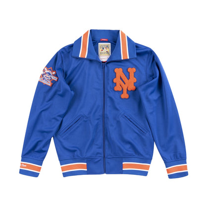 Mitchell And Ness Mens MLB Bp Jkt Mets 86 Fan Apparel in Blue Color