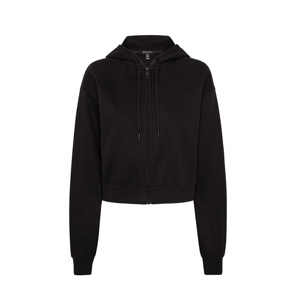 LUXEFLEECE ZIP UP HOODIE | BLACK