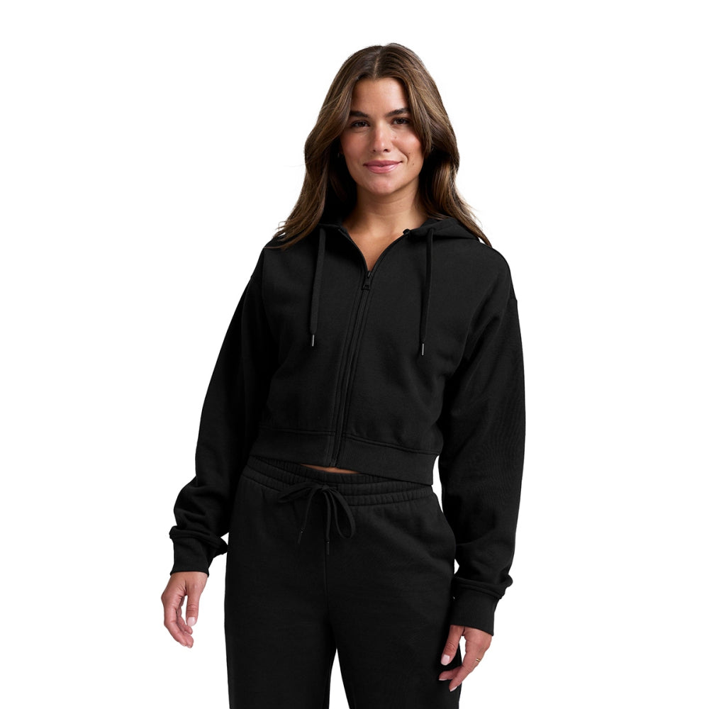 LUXEFLEECE ZIP UP HOODIE | BLACK