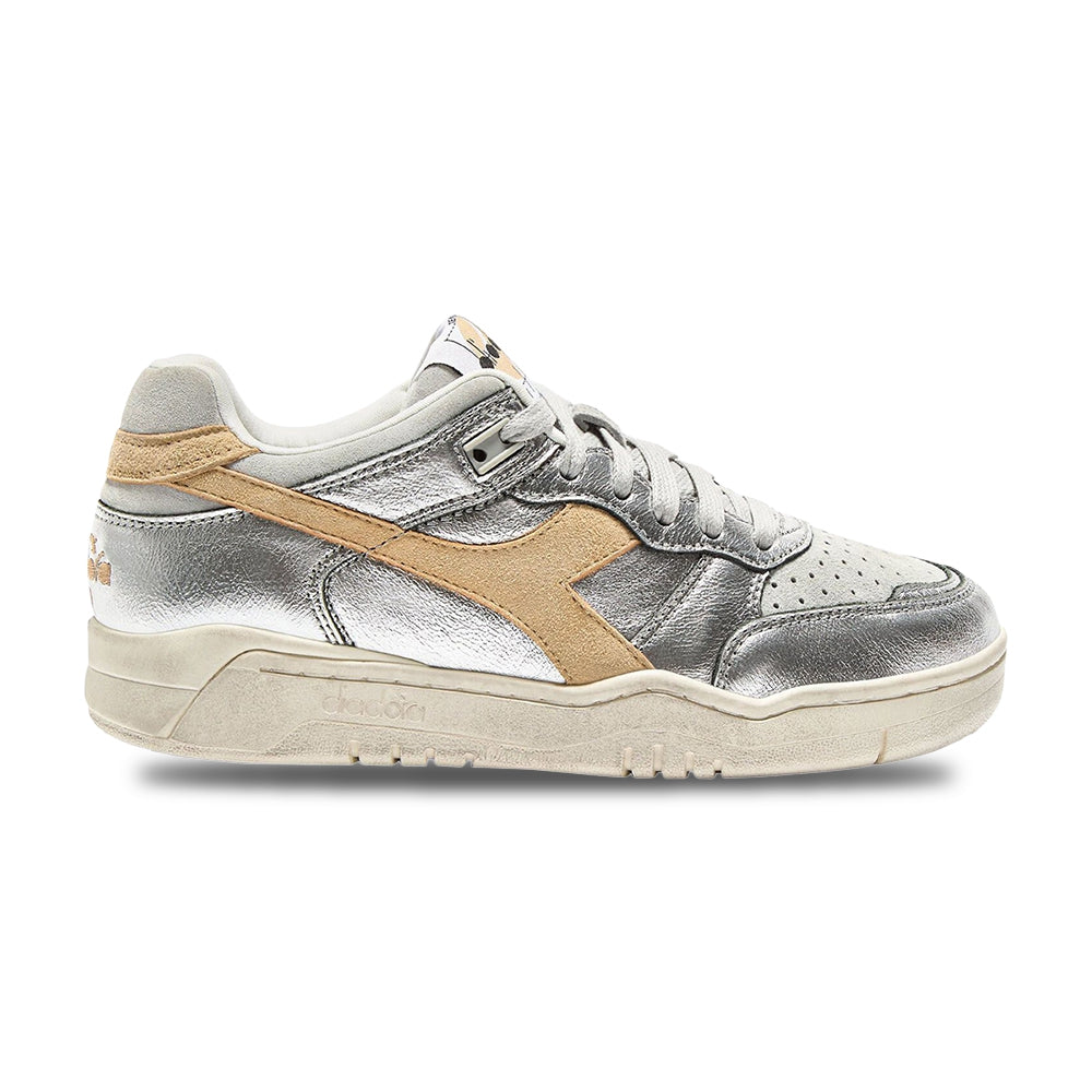Diadora Womens B.560 Metal S Used Sneakers in Grey Color