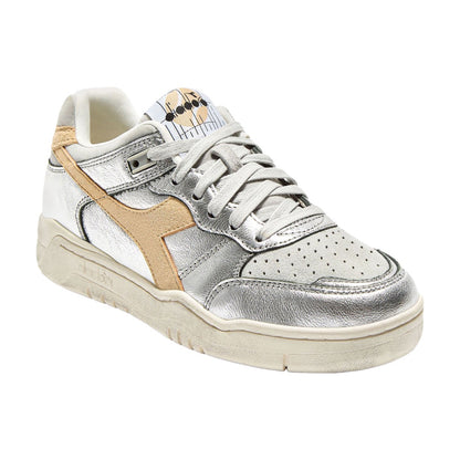 Diadora Womens B.560 Metal S Used Sneakers in Grey Color