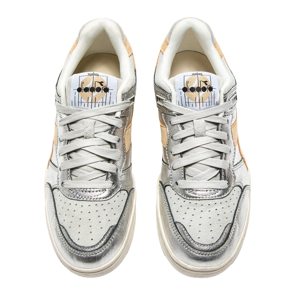 Diadora Womens B.560 Metal S Used Sneakers in Grey Color