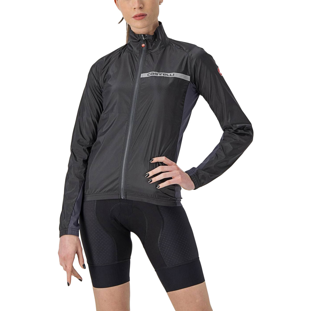 Castelli Womens Squadra Stretch Jacket Cycling Jackets in Black Color