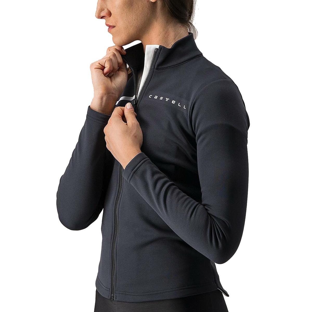 Castelli Womens Sinergia 2 Jersey Fz Jerseys in Black Color