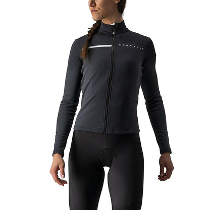 Castelli Womens Sinergia 2 Jersey Fz Jerseys in Black Color