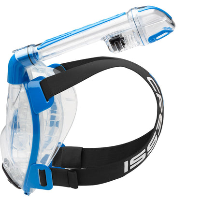 DUKE DRY CTR SNORKEL MASK | CLEAR/BLUE