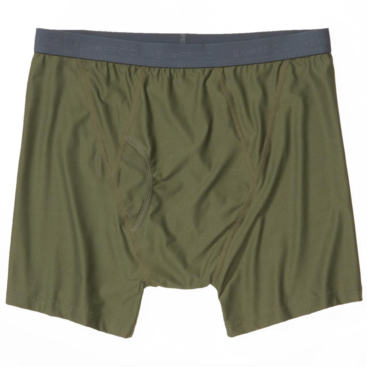 Ex Officio M Gng 2.0 Boxer Brief Underwear in Green Color