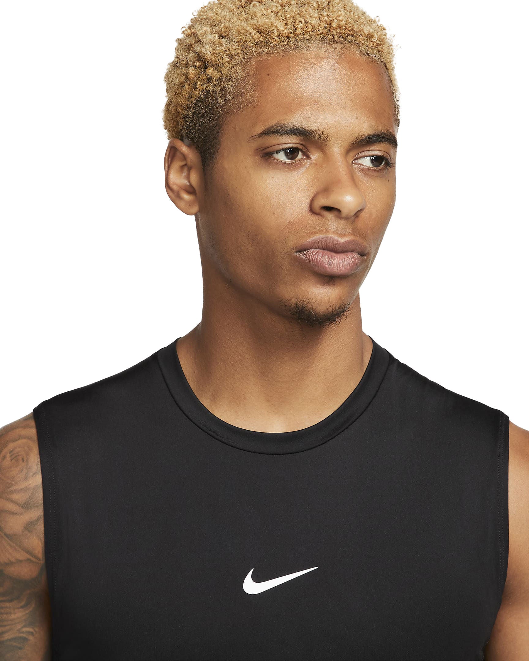 Nike Mens Pro Slvls Tops in Black Color