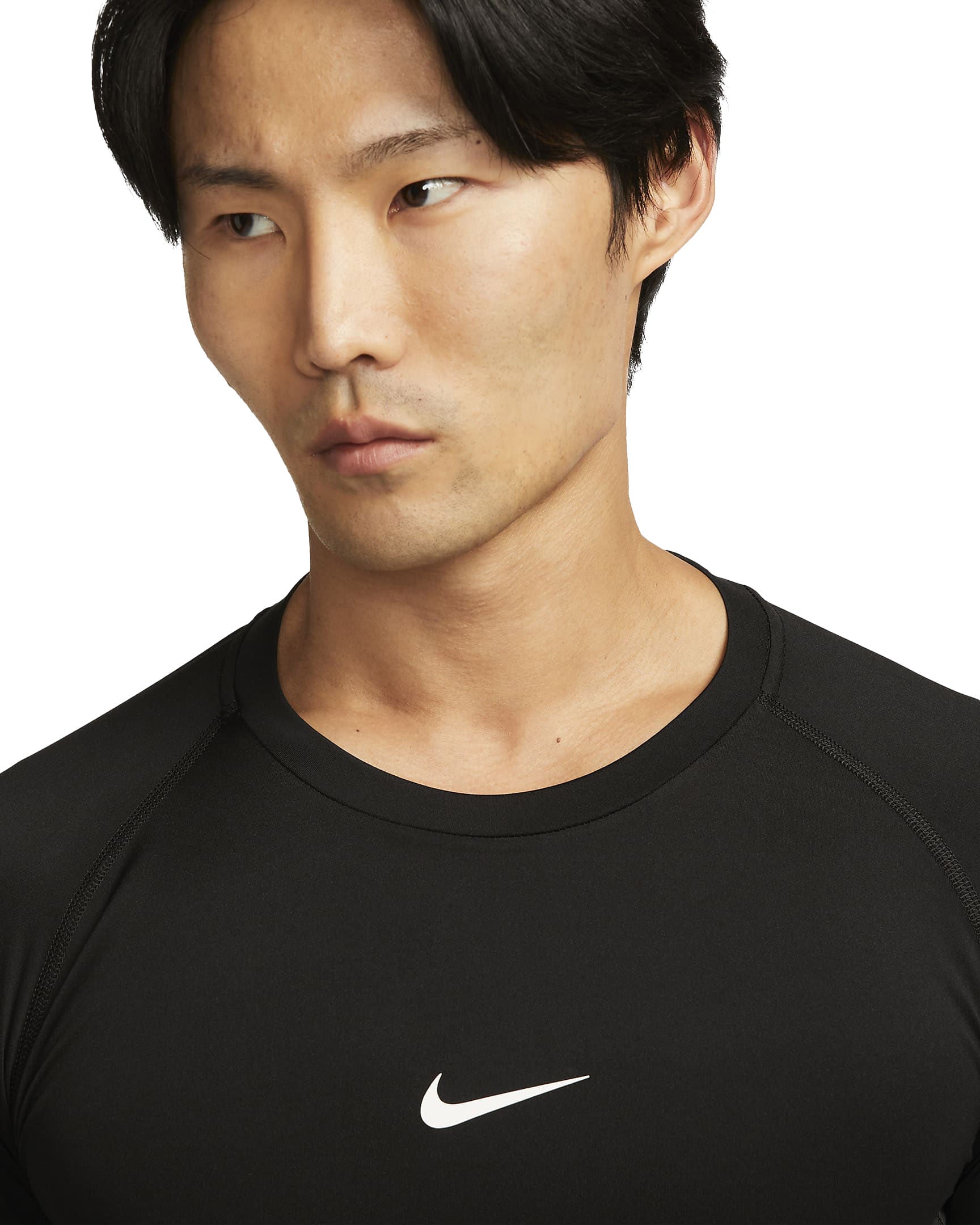 Nike Mens Pro Ls Compression Tops in Black Color