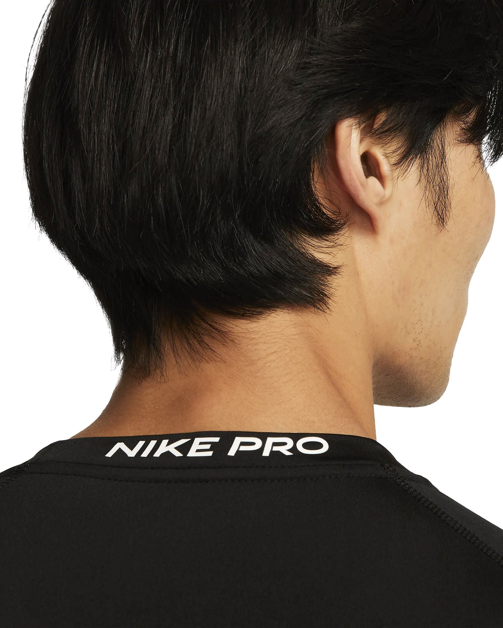 Nike Mens Pro Long Sleeve Compression | BLACK/WHITE