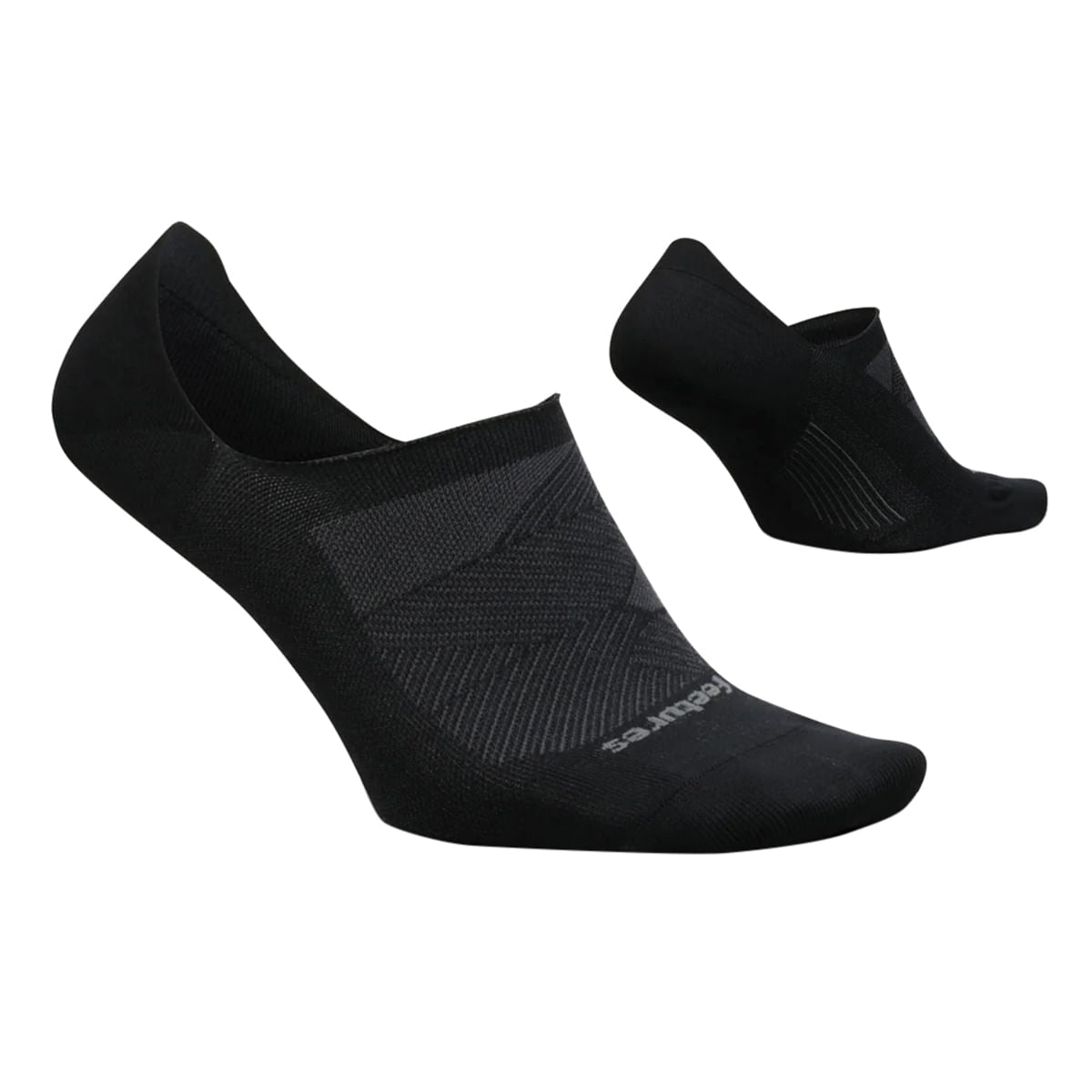 Feetures Unisex Elite Invisible Socks in Black Color