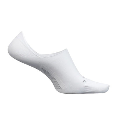 Feetures Unisex Elite Invisible Socks in White Color