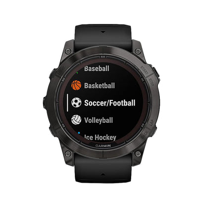 Garmin Unisex Fenix7X Pro Sphire Solr Smart Watches in Black Color