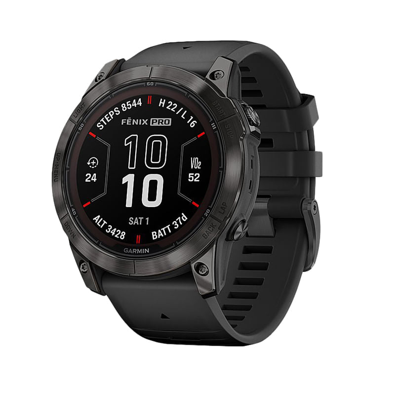 Garmin Unisex Fenix7X Pro Sphire Solr Smart Watches in Black Color