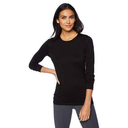 W OASIS LS CREWE | 001-BLACK