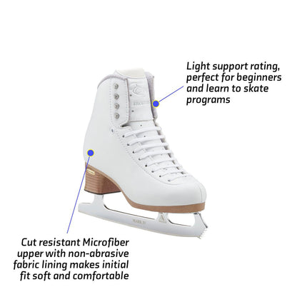 Jackson Skate Womens Evo Skate Ice Skates in White Color
