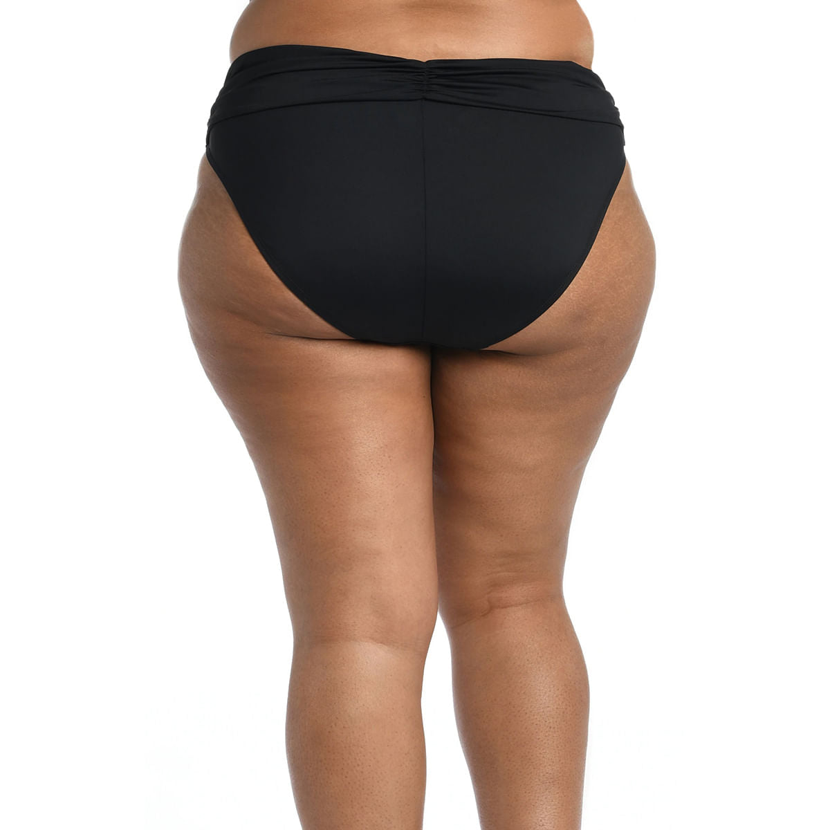 La Blanca Womens Ig Shirred Band Bottom Swimsuits in Black Color