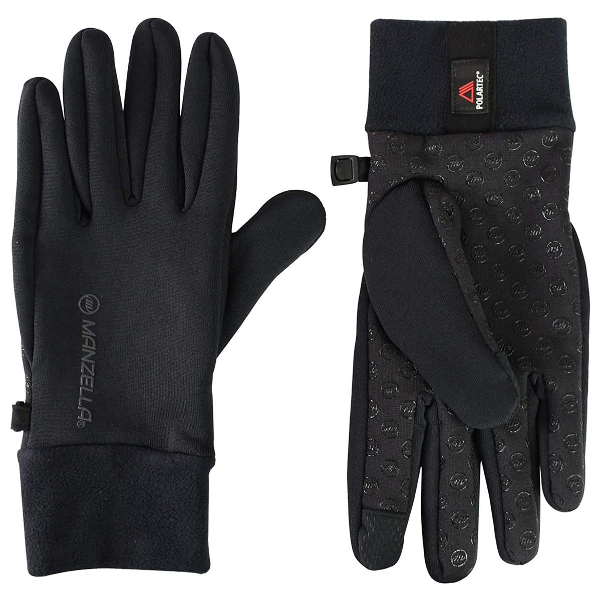 Manzella Mens Powerstretch Ultra T/T Winter Gloves in Black Color