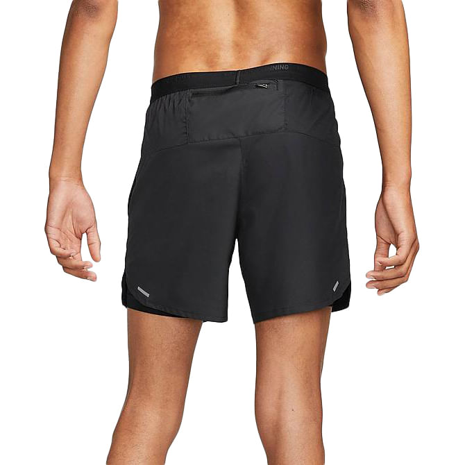 Nike Mens Df Stride 2In1 7 Shrt Shorts in Black Color