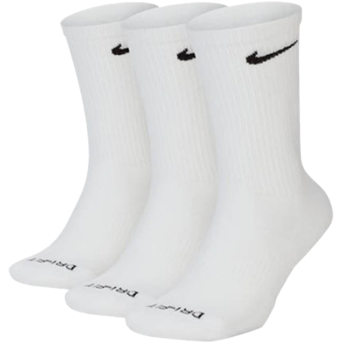 3PK DRIFIT CUSHION CREW | 100-WHITE