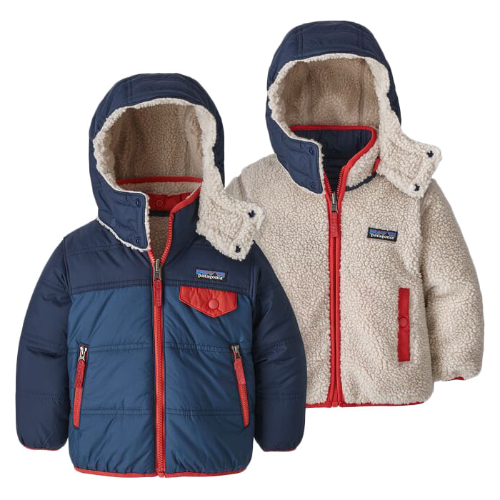 Patagonia Baby Reversible Tribbles Midlayer in Blue Color