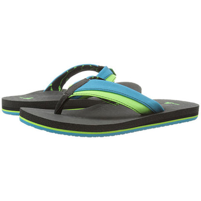 B ROOTBEER COZY FLIP FLO | OCEAN/LIME