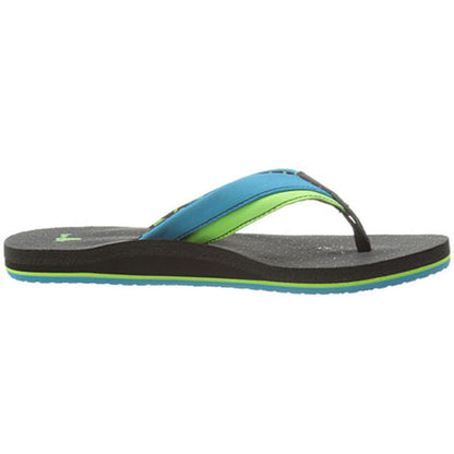 B ROOTBEER COZY FLIP FLO | OCEAN/LIME