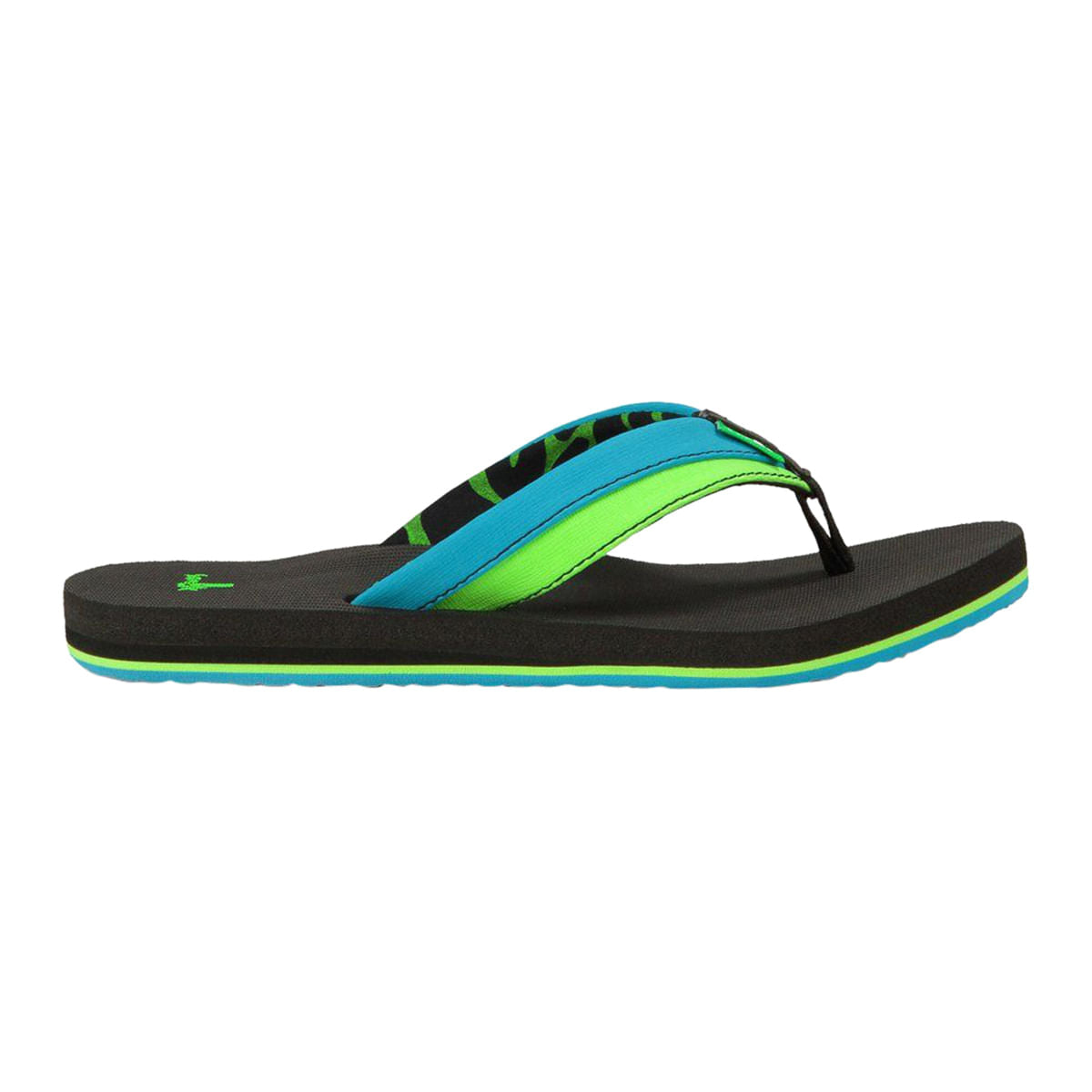B ROOTBEER COZY FLIP FLO | OCEAN/LIME