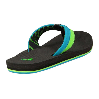 B ROOTBEER COZY FLIP FLO | OCEAN/LIME