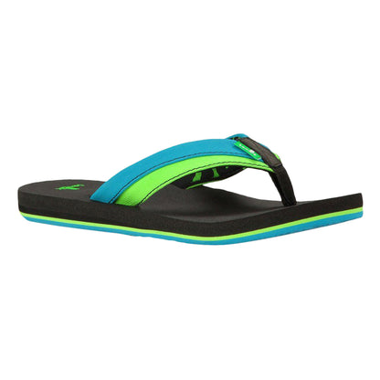 B ROOTBEER COZY FLIP FLO | OCEAN/LIME