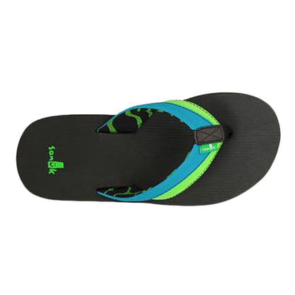 B ROOTBEER COZY FLIP FLO | OCEAN/LIME