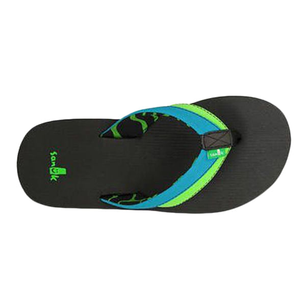B ROOTBEER COZY FLIP FLO | OCEAN/LIME