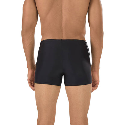 Speedo Mens Fiteness Splice Sq Leg Swimsuits in Black Color