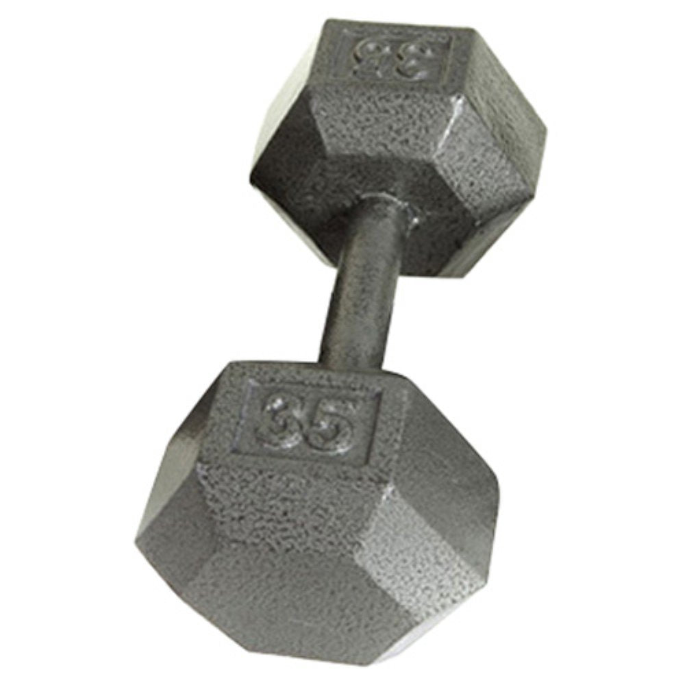 Troy Barbell 35Lb C/I Solid Db Fitness Weights in Grey Color