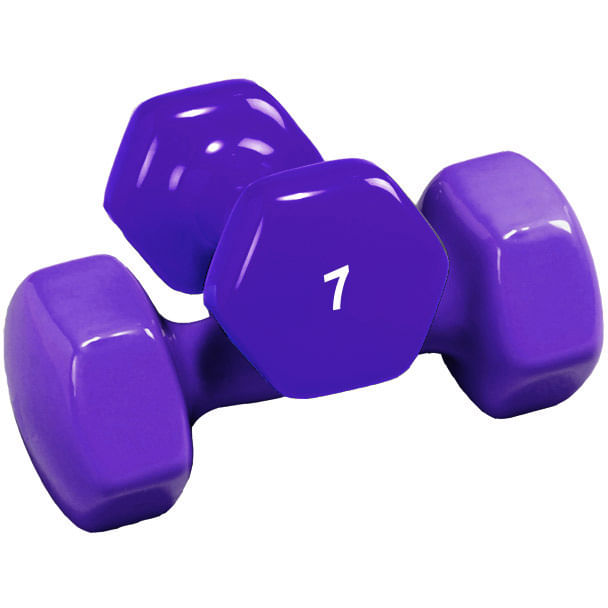 Troy Barbell 7 Lb Vinew york liberty Db Fitness Weights in Purple Color