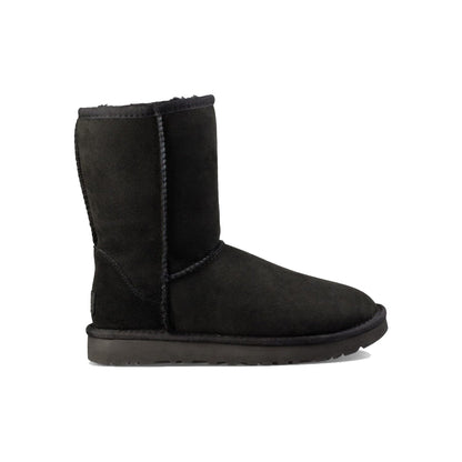 Ugg Womens L Classic Short II Boots in Black Color