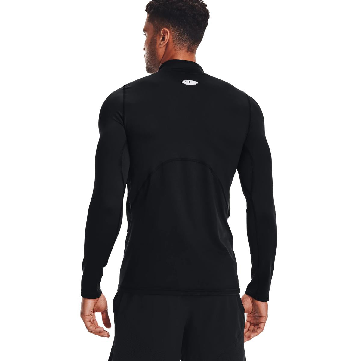 Under Armour Mens Cg Armour Fitted Mock Tops in Black Color