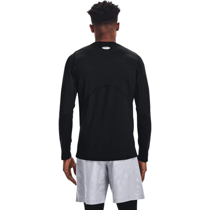 Under Armour Mens Cg Armour Fitted Mock Tops in Black Color