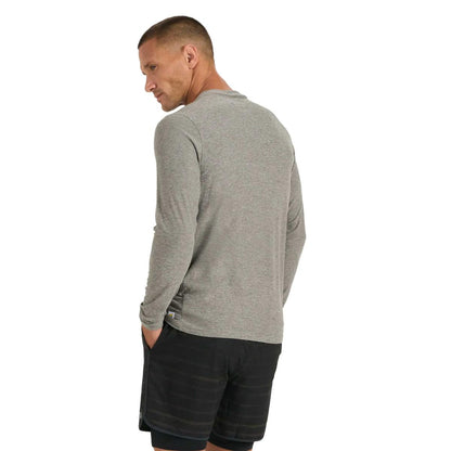 Vuori Mens L/S Strato Tee Tops in Grey Color