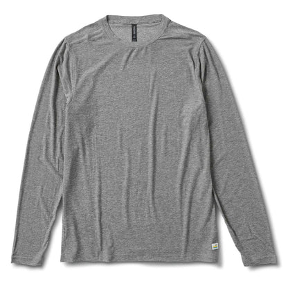 Vuori Mens L/S Strato Tee Tops in Grey Color